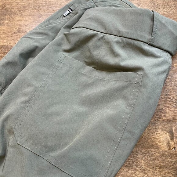 Women's Athleta Tribeca Crop Utility Pant Olive Buttery Soft Fabric - Picture 4 of 9